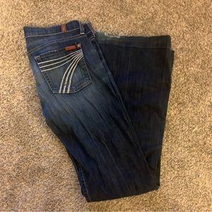 7 For All Mankind Dojo Flare Jeans Size 29 7’s Pockets